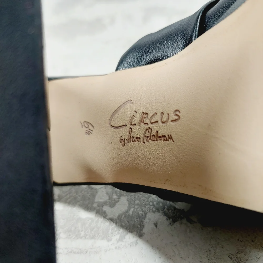 Sam Edelman Black Knotted Platform Mule Sandals